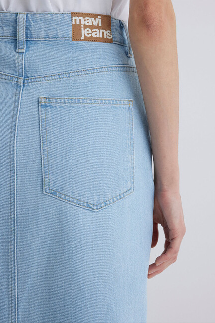 Kadın Marın Denim Etek 1310371-89683 Mavi - Thumbnail