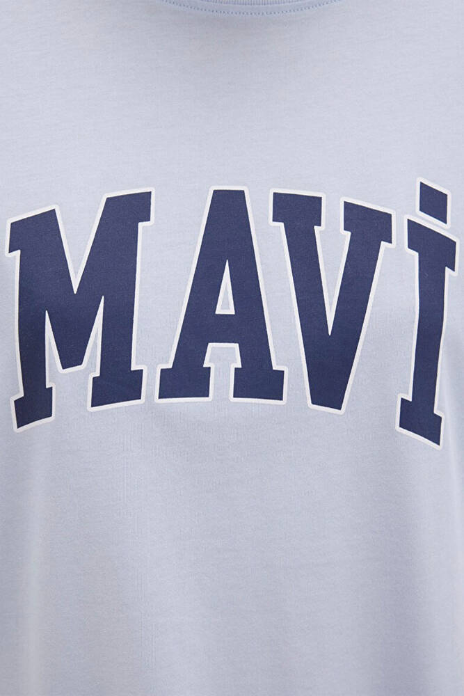 Kadın Mavi Baskılı Tişört 1600843-70717 Mavi 