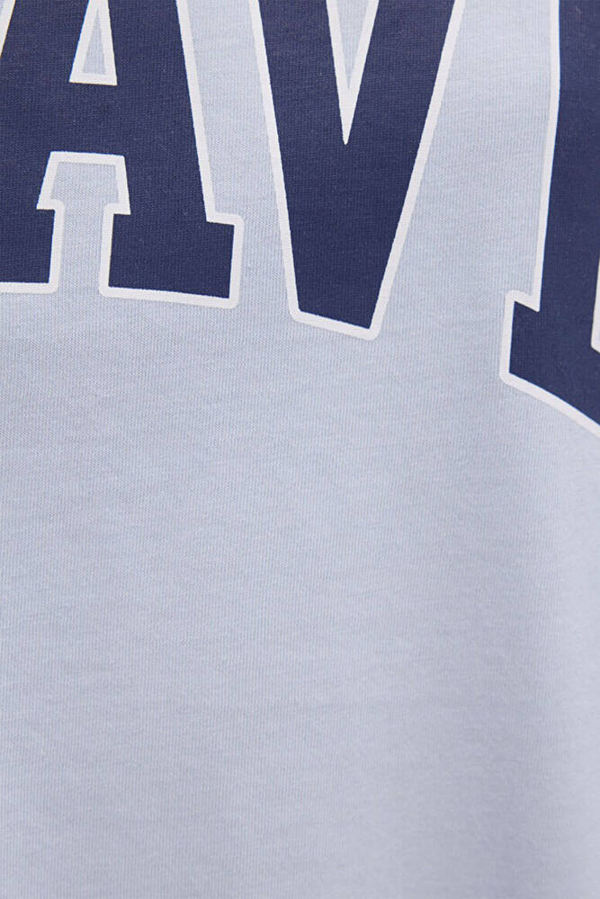 Kadın Mavi Baskılı Tişört 1600843-70717 Mavi 