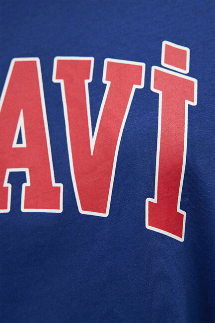 Kadın Mavi Baskılı Tişört 1600843-82625 Lacivert - Thumbnail