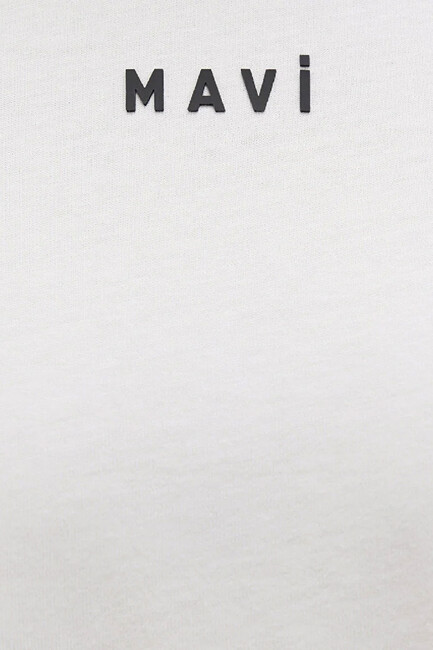 Kadın Mavi Baskılı Tişört 1612518-70057 Beyaz - Thumbnail