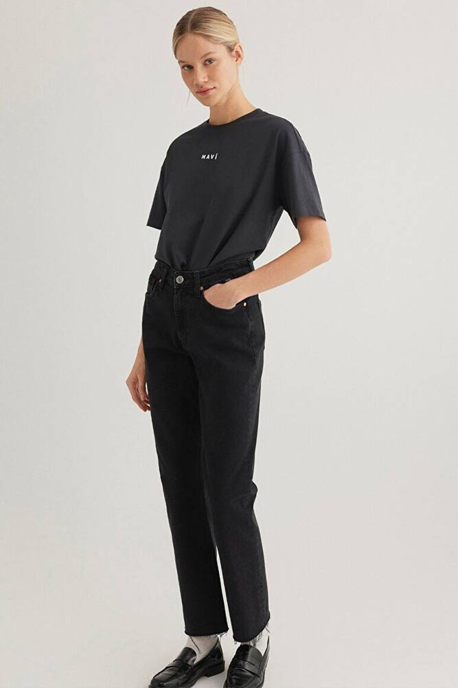 Kadın Mavi Baskılı Tişört 1612518-70087 Gri 