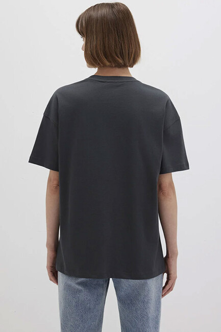 Kadın Mavi Baskılı Tişört 1612518-70087 Gri - Thumbnail