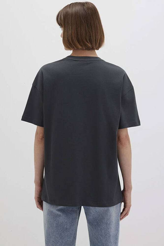 Kadın Mavi Baskılı Tişört 1612518-70087 Gri 