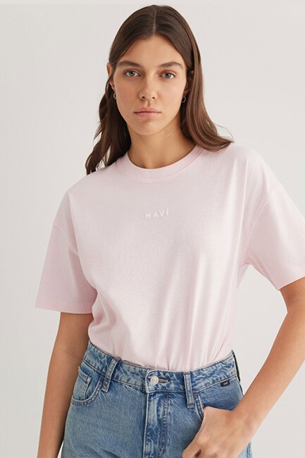 Kadın Mavi Baskılı Tişört 1612518-89200 Pembe (1)