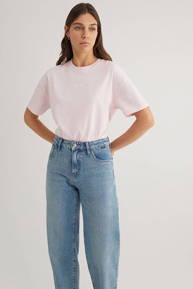 Kadın Mavi Baskılı Tişört 1612518-89200 Pembe 