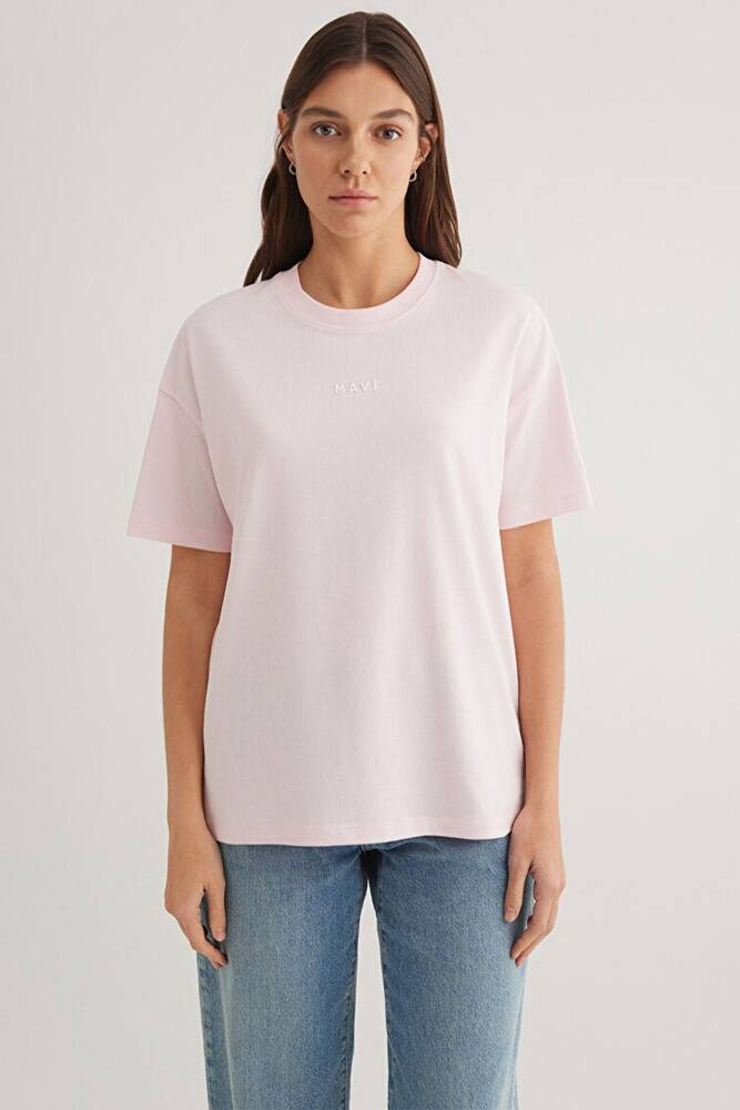 Kadın Mavi Baskılı Tişört 1612518-89200 Pembe 