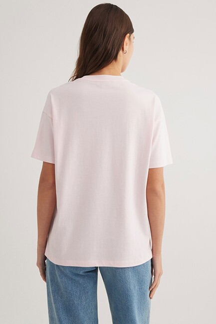 Kadın Mavi Baskılı Tişört 1612518-89200 Pembe - Thumbnail