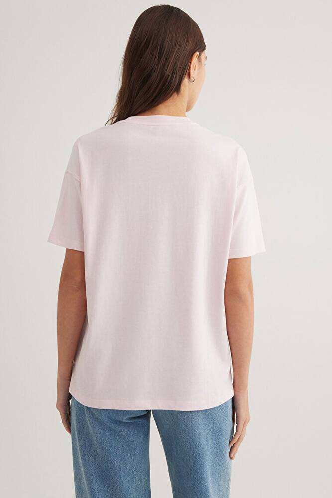 Kadın Mavi Baskılı Tişört 1612518-89200 Pembe 