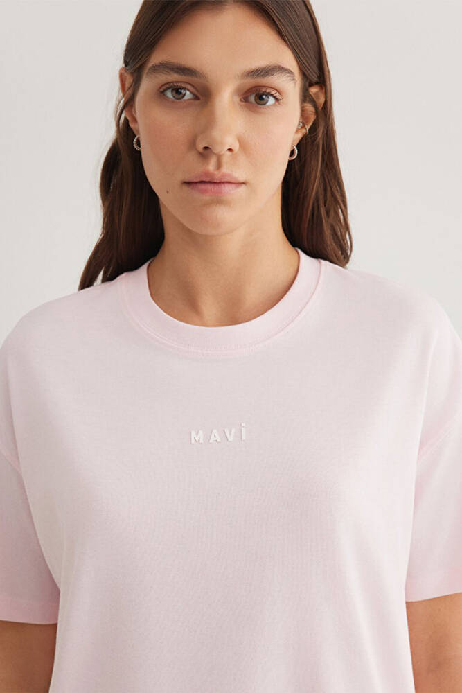 Kadın Mavi Baskılı Tişört 1612518-89200 Pembe 