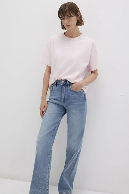 Kadın Mavi Baskılı Tişört 1612518-89200 Pembe (2)
