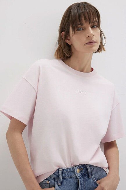 Kadın Mavi Baskılı Tişört 1612518-89200 Pembe (3)