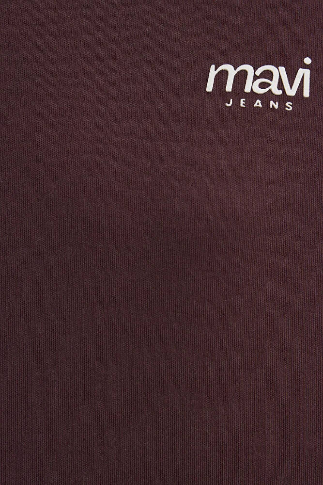 Kadın Mavi Baskılı Tişört 1613804-70223 Bordo 
