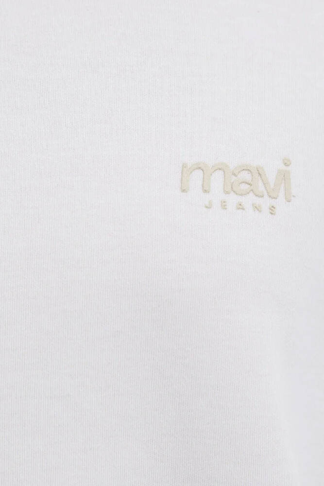 Kadın Mavi Baskılı Tişört 1613804-80194 Ekru 