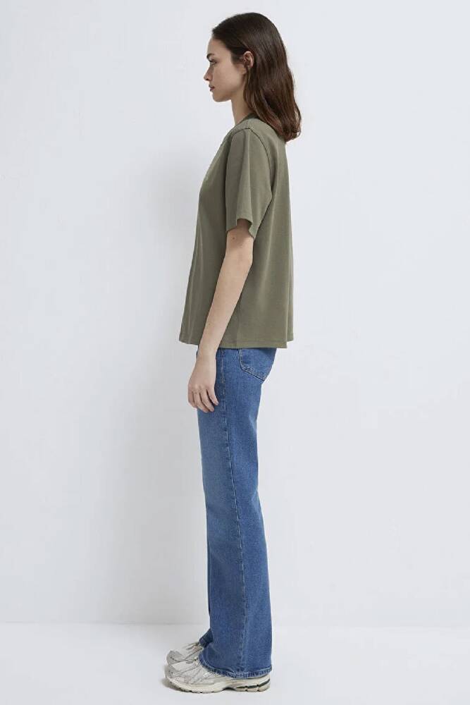 Kadın Mavi Baskılı Tişört 1613804-86961 Yeşil 