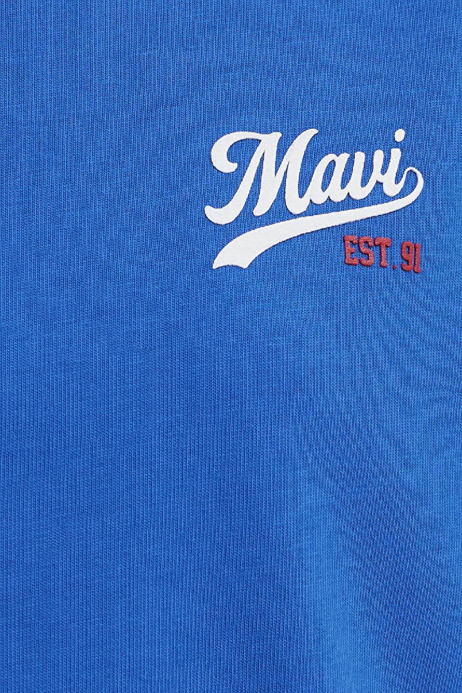 Kadın Mavi Baskılı Tişört 1613877-70912 Mavi 