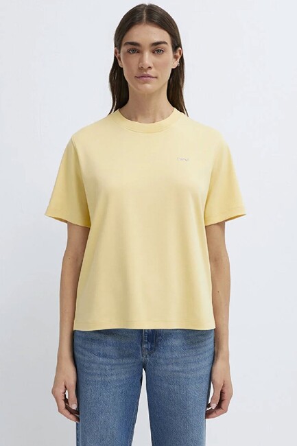 Kadın Mavi Baskılı Tişört 1613882-70027 Sarı - Thumbnail