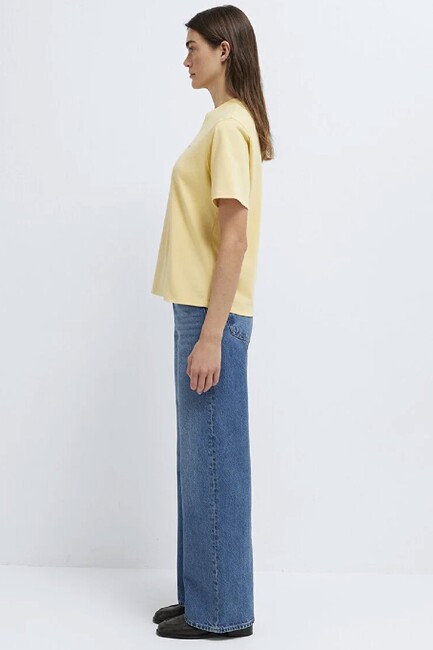 Kadın Mavi Baskılı Tişört 1613882-70027 Sarı - Thumbnail