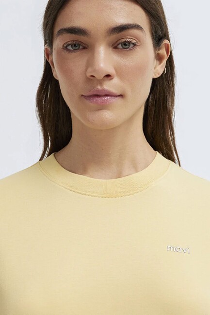 Kadın Mavi Baskılı Tişört 1613882-70027 Sarı - Thumbnail