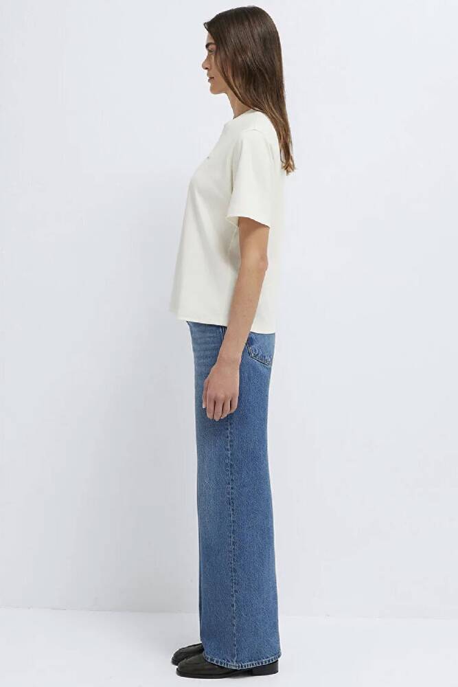 Kadın Mavi Baskılı Tişört 1613882-80194 Ekru 