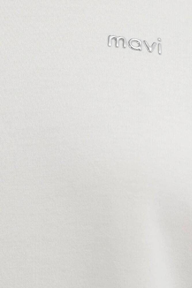 Kadın Mavi Baskılı Tişört 1613882-80194 Ekru 