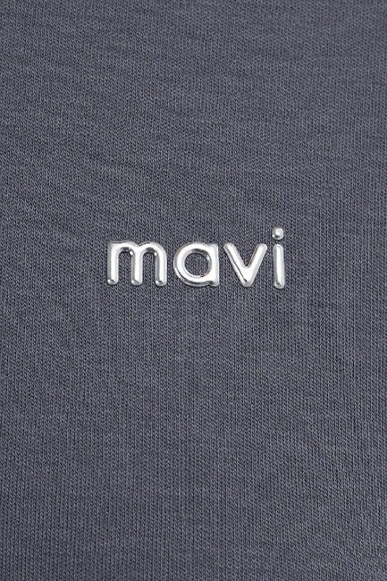 Kadın Mavi Baskılı Tişört 1613882-83620 Gri - Thumbnail