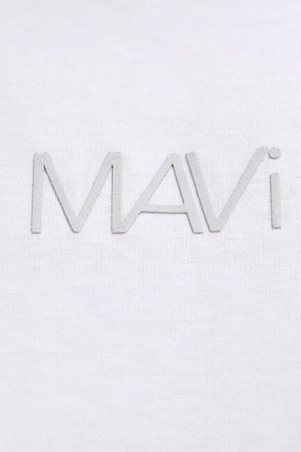 Kadın Mavi Baskılı Tişört 1613884-620 Beyaz - Thumbnail