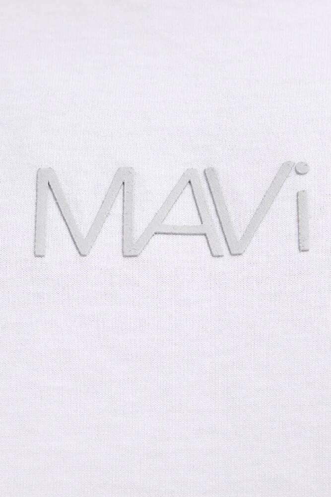 Kadın Mavi Baskılı Tişört 1613884-620 Beyaz 