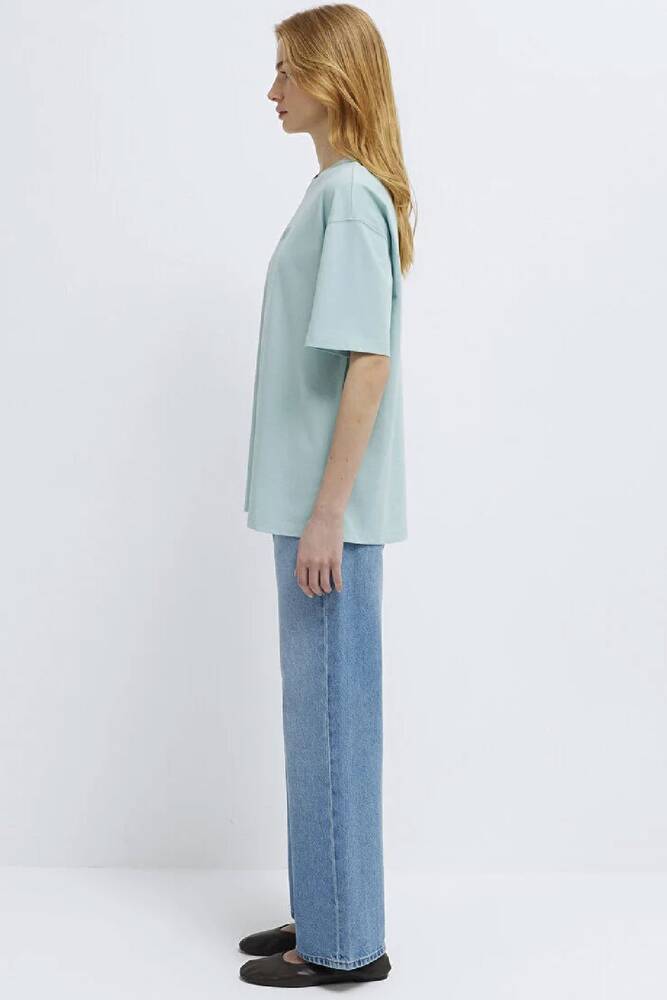 Kadın Mavi Baskılı Tişört 1613884-71456 Mavi 