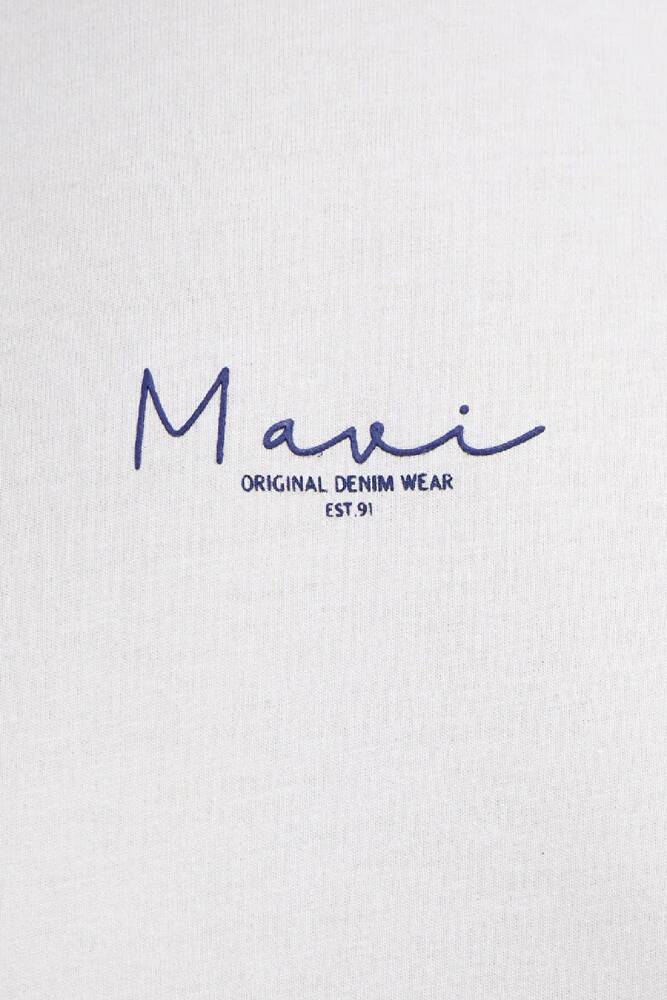 Kadın Mavi Baskılı Tişört 1613900-70057 Ekru 