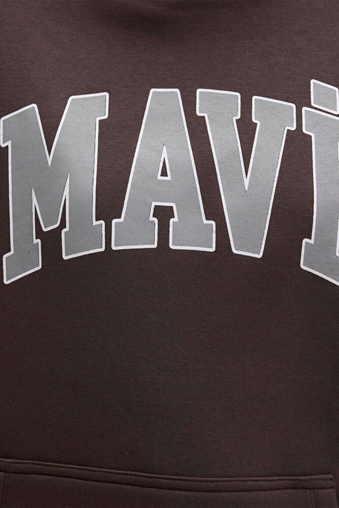 Kadın Mavi Logo Baskılı Sweat 1600361-70222 Kahve 