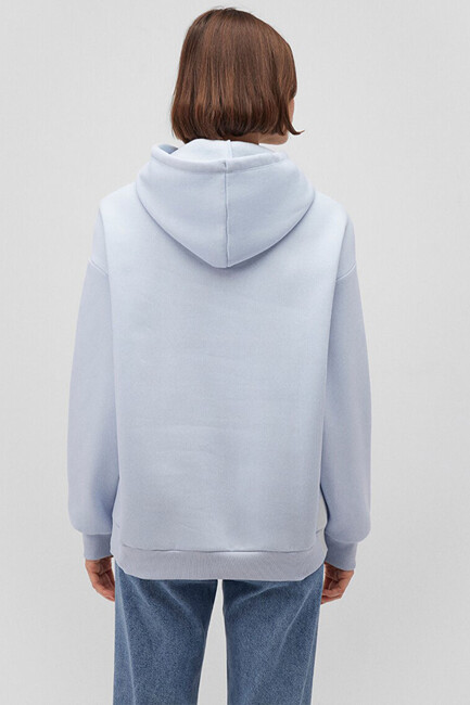 Kadın Mavi Logo Baskılı Sweat 1600361-70717 Mavi - Thumbnail