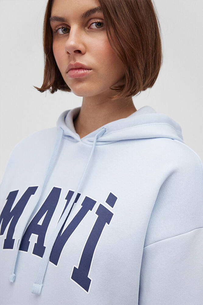 Kadın Mavi Logo Baskılı Sweat 1600361-70717 Mavi 