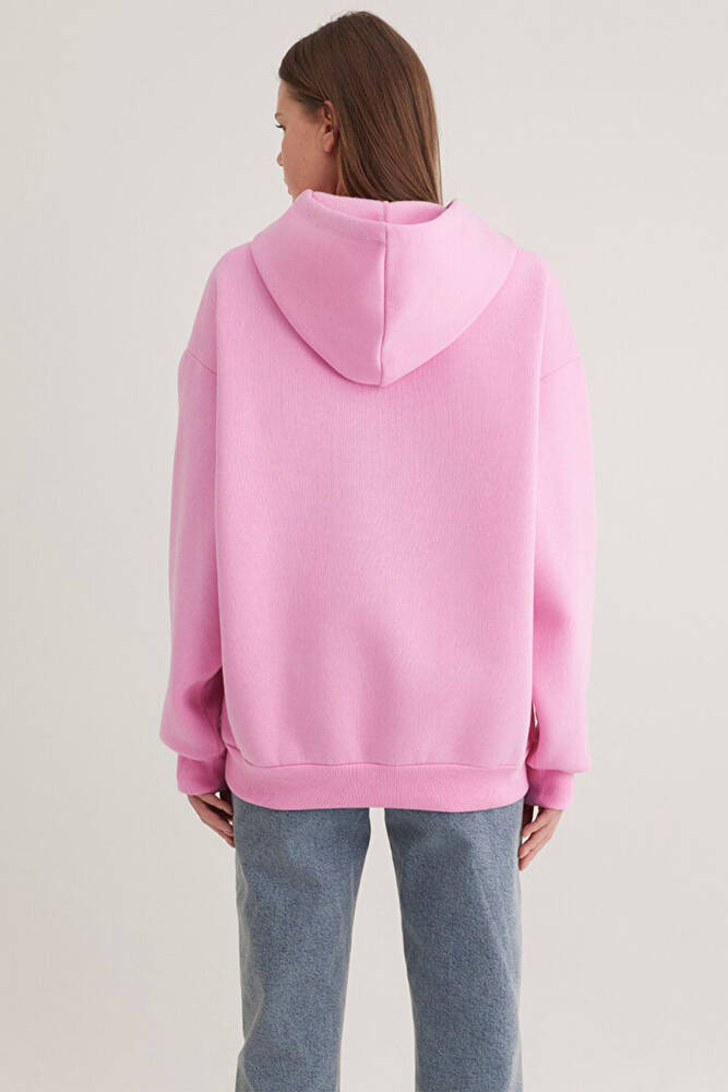 Kadın Mavi Logo Baskılı Sweat 1600361-71038 Pembe 