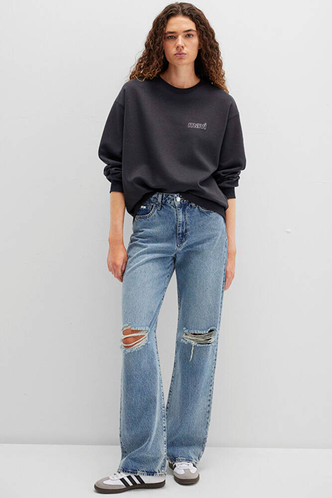 Kadın Uzun Kollu Sweat 1611656-82185 Gri 