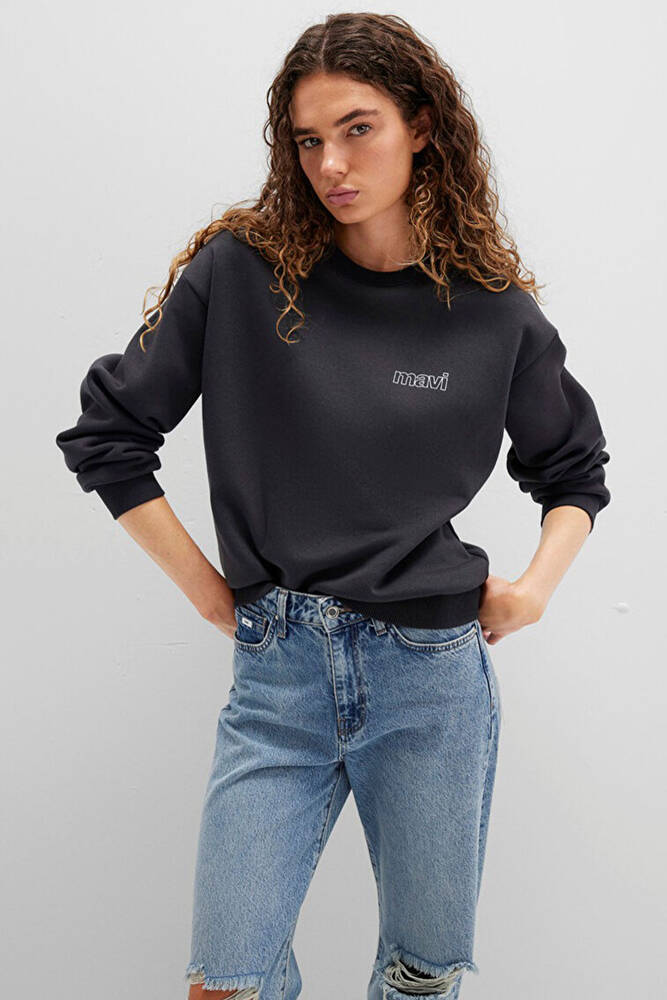 Kadın Uzun Kollu Sweat 1611656-82185 Gri 