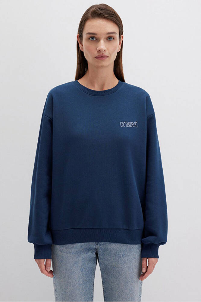 Kadın Uzun Kollu Sweat 1611656-82454 Lacivert 