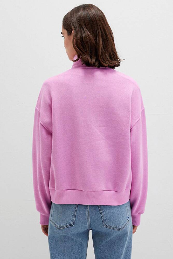 Kadın Mavi Logo Baskılı Sweat 1S10373-71067 Pembe 