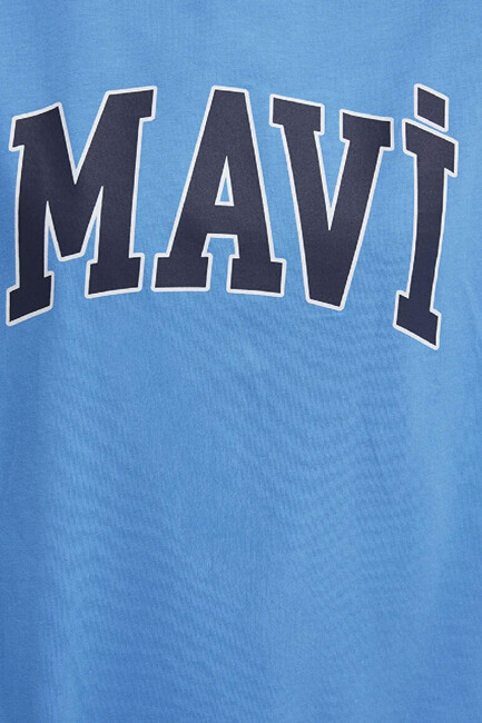 Kadın Mavi Logo Baskılı Tişört 1600843-91478 Mavi - Thumbnail