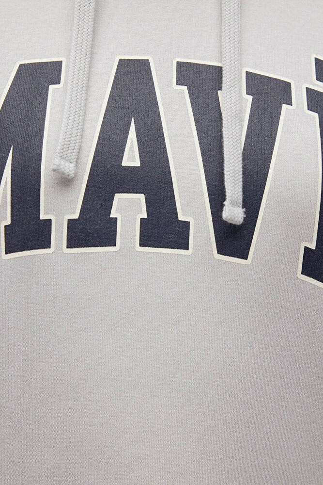 Kadın Mavi Logo Kapüşonlu Sweat 1600361-34322 Gri 