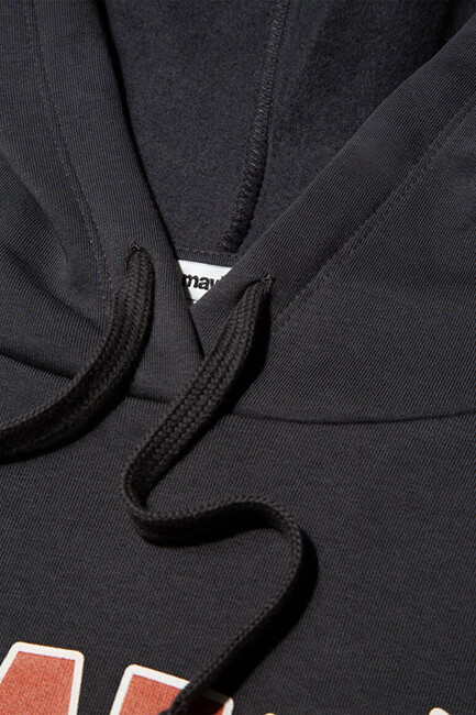 Kadın Mavi Logo Kapüşonlu Sweat 1600361-80106 Gri - Thumbnail