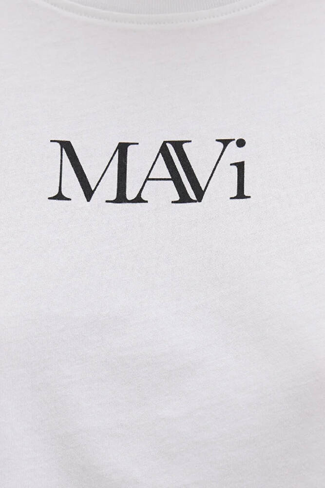 Kadın Mavi Logo Tişört 1611594-620 Beyaz 