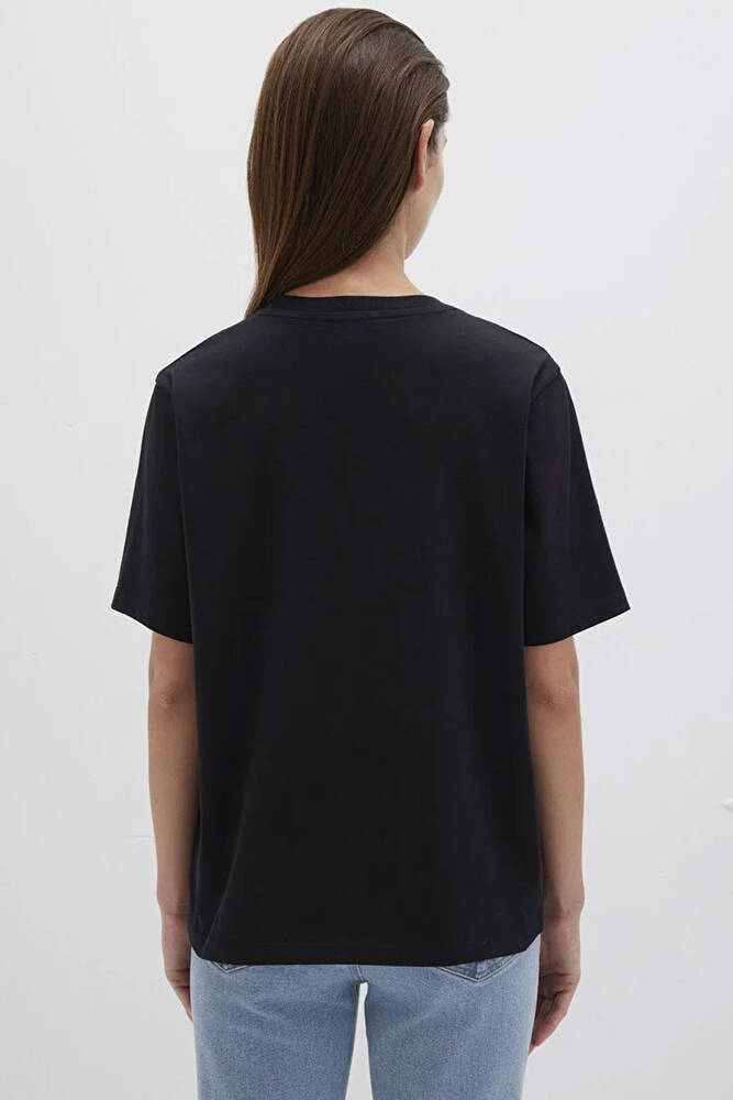 Kadın Mavi Logo Tişört 1611594-900 Siyah 