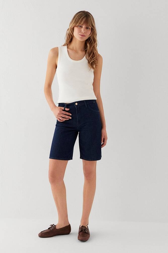 Kadın Melında Denim Şort 1410144-A3912 Mavi 