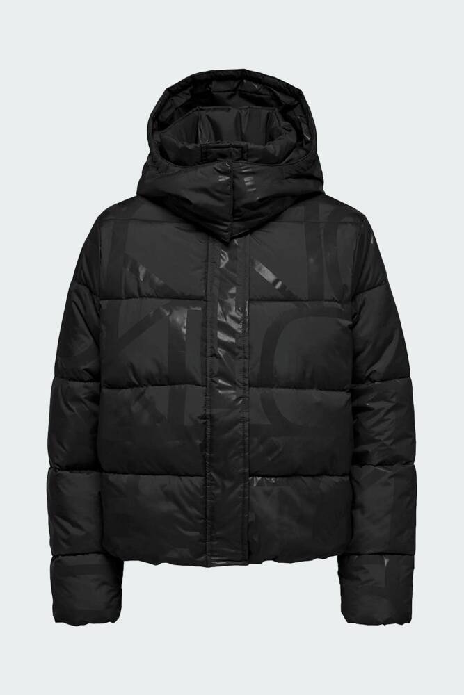Kadın Mercedes Aop Puffer Ceket 15326045 Siyah - 1