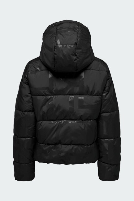 Kadın Mercedes Aop Puffer Ceket 15326045 Siyah (1)