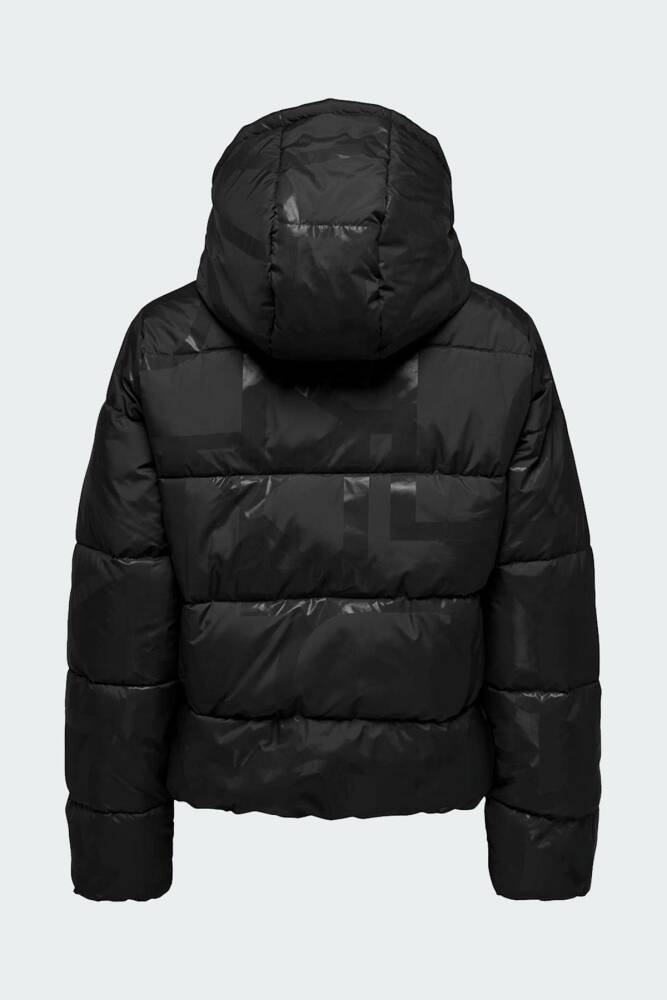 Kadın Mercedes Aop Puffer Ceket 15326045 Siyah - 2