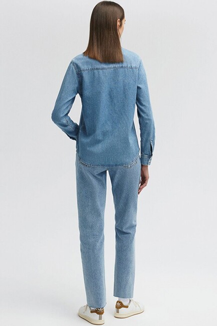 Kadın Merida All Blue Jean Gömlek 1210662-86492 Mavi (3)