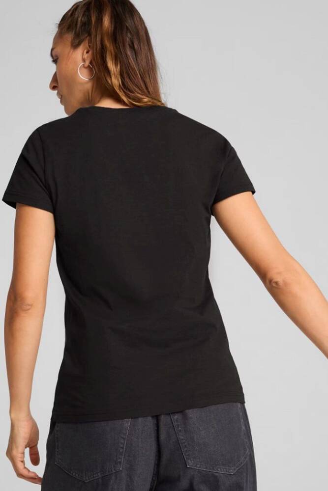 Kadın Metallic No.1 Logo Tişört 631536-01 Siyah 