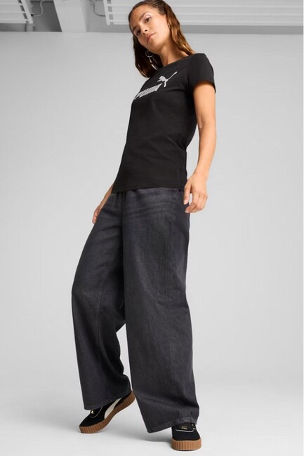 Kadın Metallic No.1 Logo Tişört 631536-01 Siyah (3)